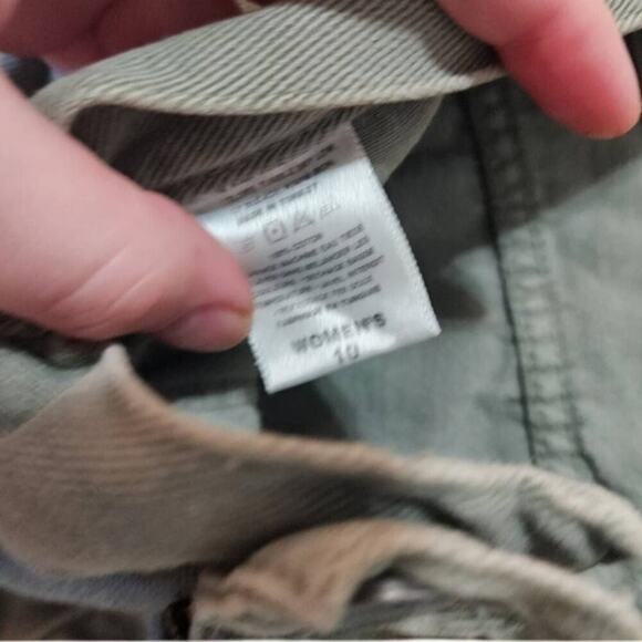 Vintage 90's Patagonia high waisted distressed green khaki pants size 10 - Picture 6 of 9